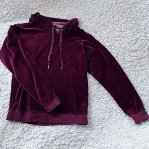 J. Crew Red Velvet Hoodie